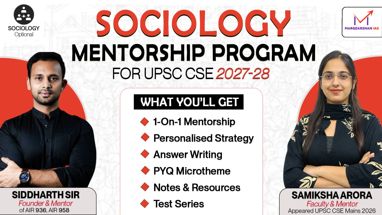 UPSC CSE Sociology Optional Mentorship Program | 2027-28